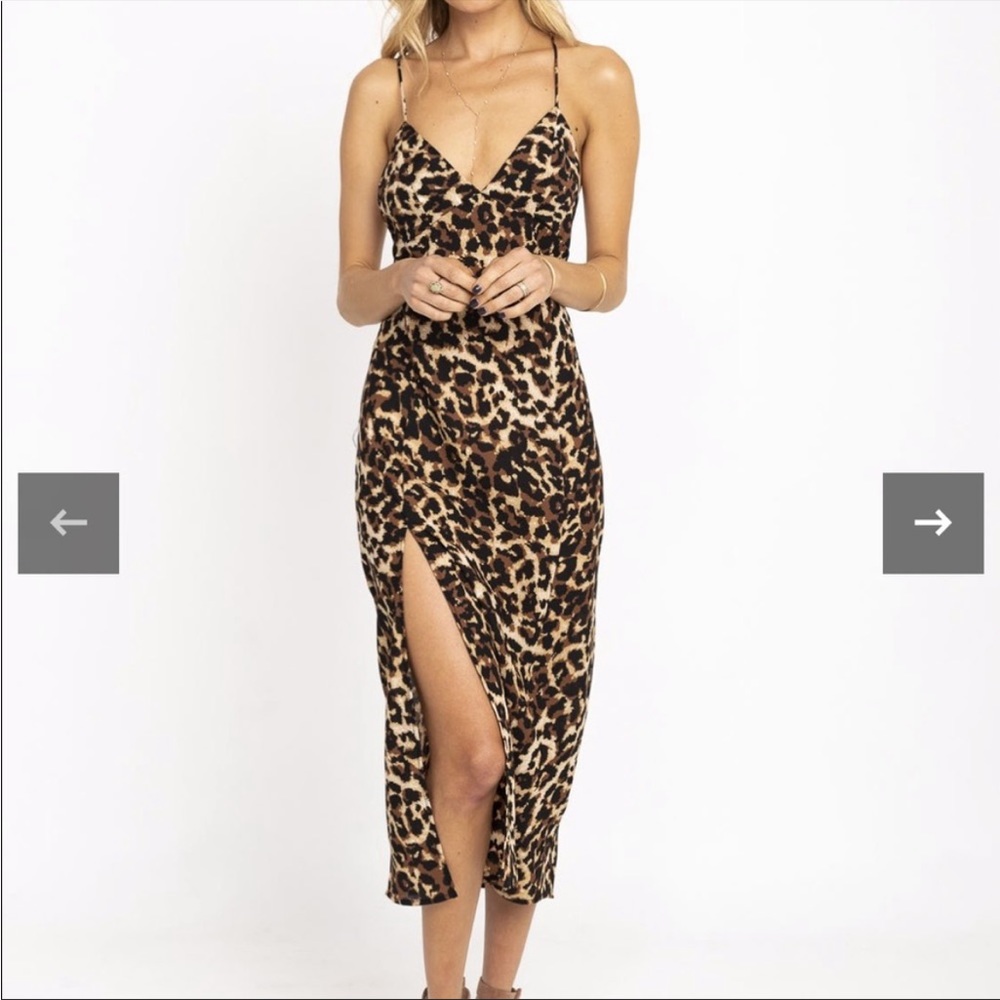 RESA Leopard Harper Slip Dress